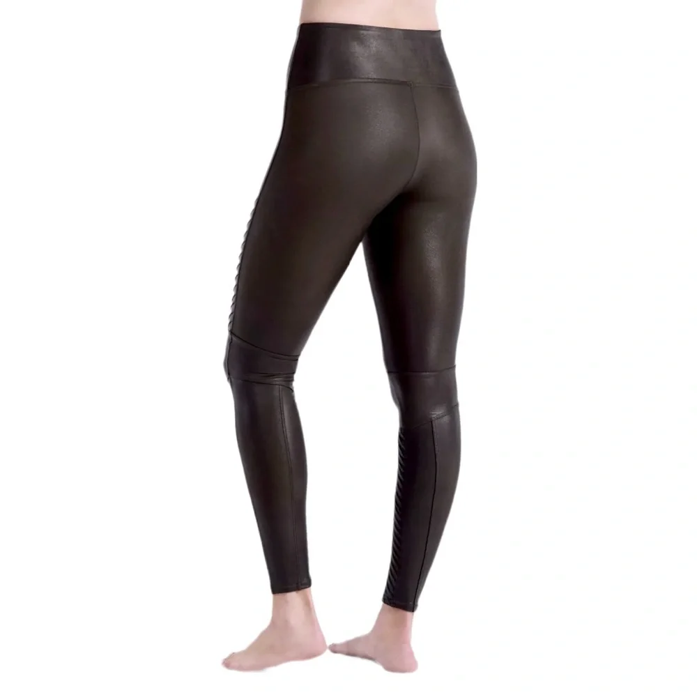 Spanx Faux Leather Moto Leggings XS - Picture 3 of 6